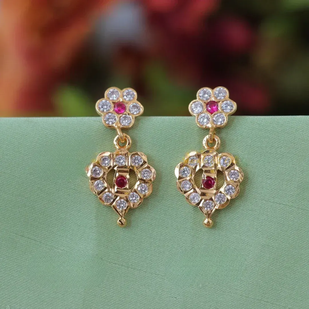 Floral Heart Earrings
